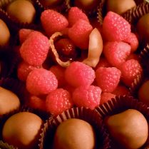 delicious chocolate raspberries