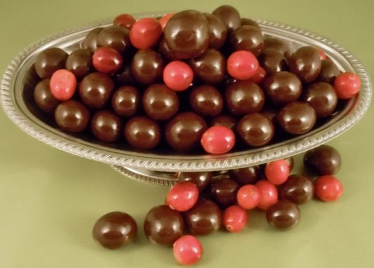 chocolate covered cranberries