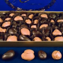 gourmet boxed nuts covered in premium chocolate