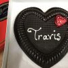 Personalized solid chocolate heart for Valentines