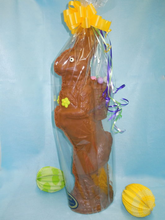 Beautiful 24" hand decorated chocolate Easter Bunny