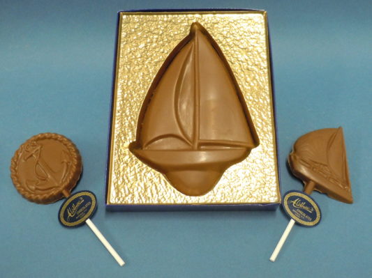 Solid Chocolate Sailboat, Boat Pop, & Anchor Pop