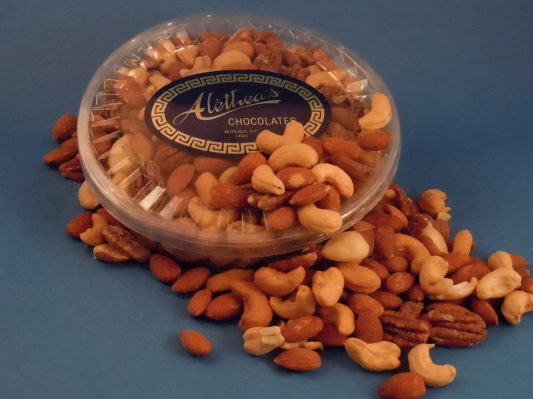 gift box of roasted premium mixed nuts