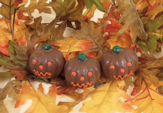 Hand decorated Chocolate Jack O Lanterns