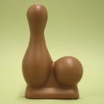Solid Gourmet Chocolate bowling ball & pin