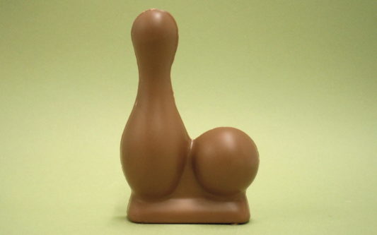 Solid Gourmet Chocolate bowling ball & pin
