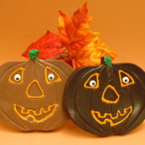 Hand decorated Chocolate Jack-O-Lanterns