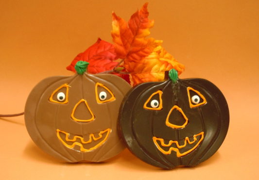 Hand decorated Chocolate Jack-O-Lanterns