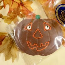 Big Flat Jack o Lantern in solid milk chocolate