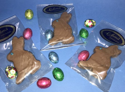 Adprable blue eyed sponge candy bunnies for Easter