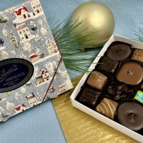 holiday gift box of yummy peanut butter confections