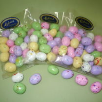 Colorful malted milk chocolate Eastereggs