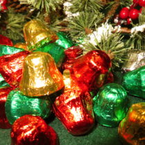 Brightly foiled Chocolate Bells