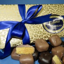 Beautifully wrapped gift box of gourmet Sponge Candy