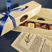 six Artisan truffles in a beautiful snap close gift box