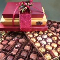 Extraordinary Holiday Gift Tower filled with Artisan Chocolates