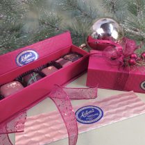 beautifully decorated Holiday gift box of Artisan Truffles