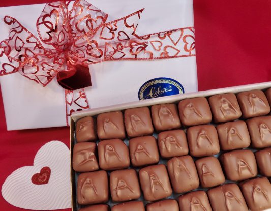 Valentine gift box filled with premium Sponge Candy