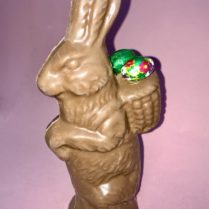 9" high Chocolate Easter bunny
