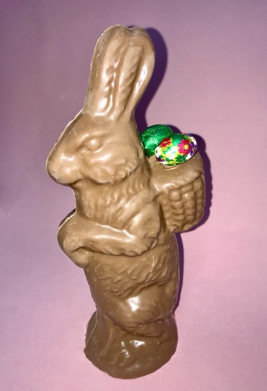 9" high Chocolate Easter bunny