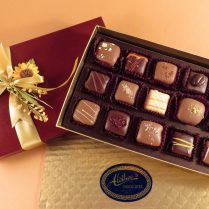 Elegant Fall decorated box of Artisan Chocolate Truffles