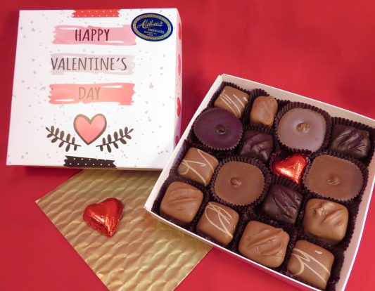 Valentine gift box of Peanut Butter chocolate confections