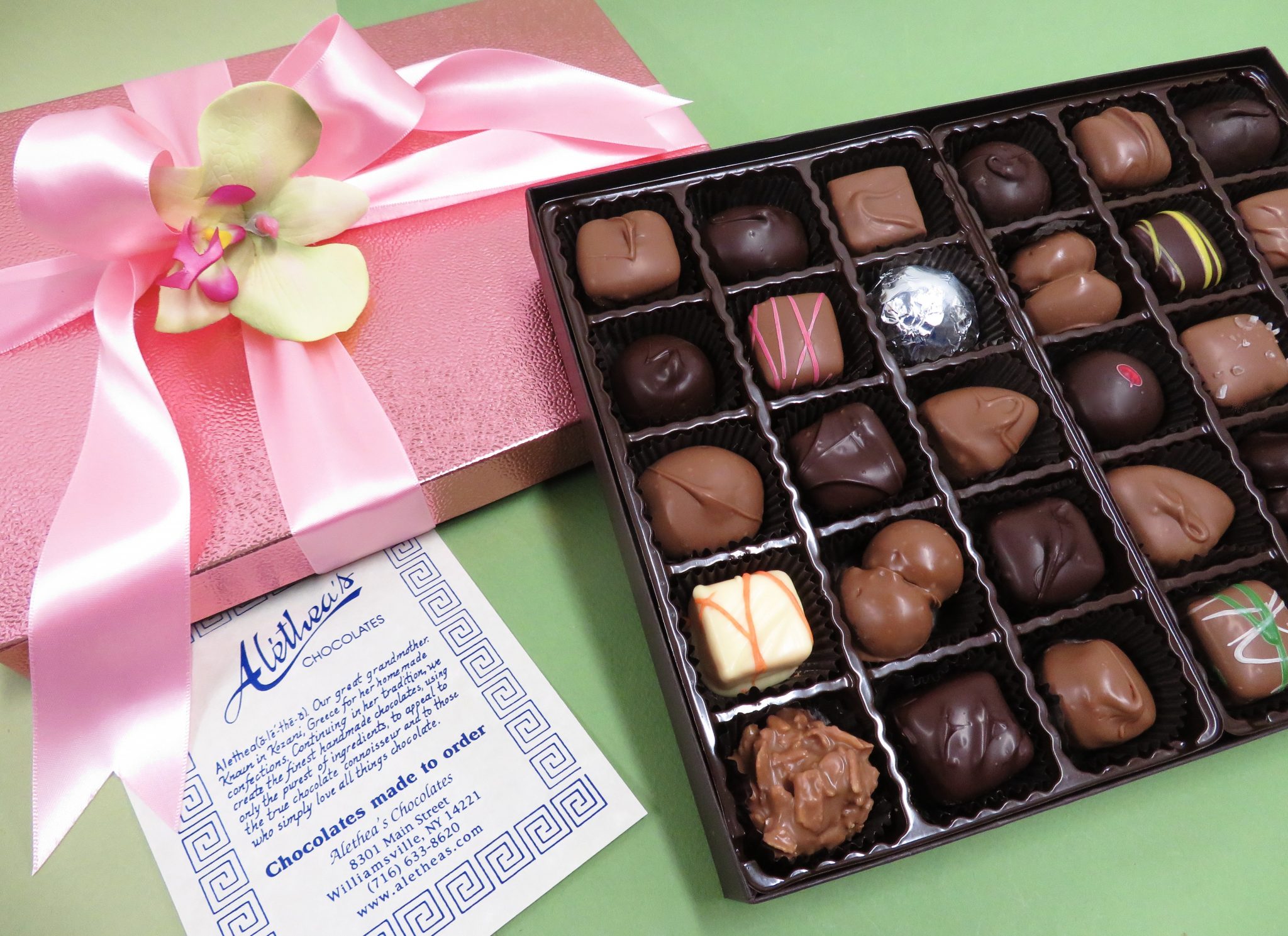 Lovely spring or Easter gift box of artisan chocolates