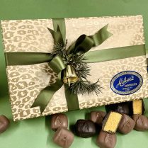 Holiday decorated gift box of artisan Sponge Candy