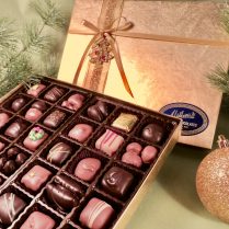 Elegant Holiday Gift box of artisan chocolates
