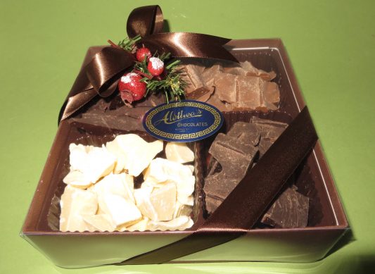 Holiday sampler box of premium Chocolates