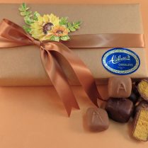 large fall decorated gift box of premium Sponge Candy