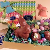 Beautifully decorated Easter basket Box full of premium Chocolate confections