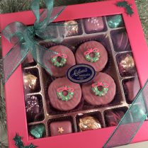 Festive Holiday gift box of Artisan chocolate Confections
