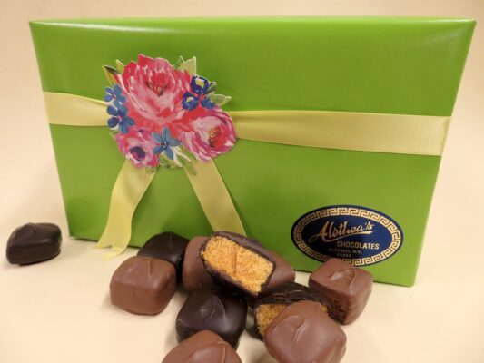 Spring decorated box of artisan Sponge Candy