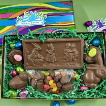 Easter Basket in a Box with artisan chocolate confections