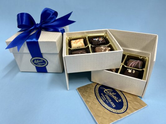 beautiful two tier gift box of artisan truffles