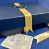 handsome magnetic close gift box filled with artisan chocolate confections