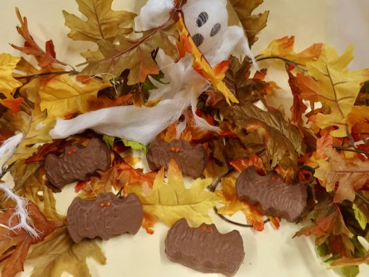 Hand cut sponge candy Halloween Bats