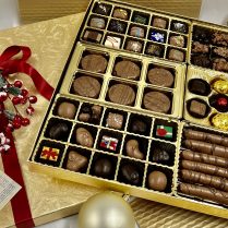 Fabulous display gift box of Family Holiday Chocolate confections