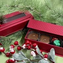 magnetic close holiday gift box filled with gourmet Peanut butter cups