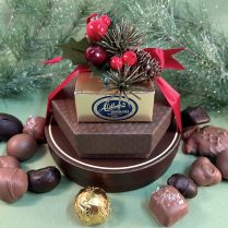 Petite Holiday tower filled with artisan chocolate confections