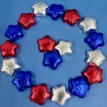 Red, white & blue foiled chocolate stars
